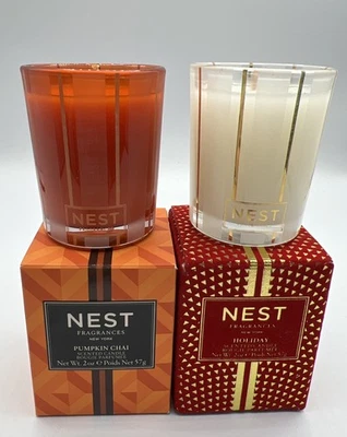 Nest Pumpkin Chai And Holiday Scents 2oz Bougie Parfumee Candles Set Of 2 - Image 1 of 4
