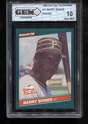 Tarjeta de radiocontrol Barry Bonds Rookie 1986 Donruss The Rookies #11 MLB Pirates gema como nueva 10 Foto 1 de 2