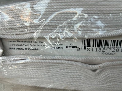 Tela de lona de sarga de microcepillo 60" de ancho 100 % algodón perno 9 yardas BLANCO Foto 1 de 2