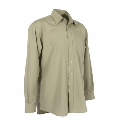 Pierre Balmain Dress Shirt Mens 14.5 32-33 Taupe Fine Combed Cotton Long Sleeve - Image 1 of 4