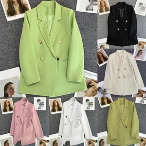 Casual Suit Lapel Neck Blazer Regular Length Blazer Slight Stretch Fabric - Picture 1 of 36