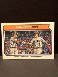 2023 Topps Heritage High Number MORENO CARROLL #CC-5 D-Backs Duo - Picture 1 of 2