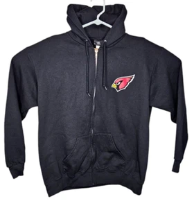 Arizona Cardinals Hoodie Mens L Black Sweatshirt Zip NFL Team Apparel - Picture 1 of 9