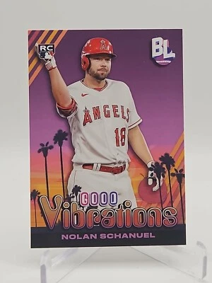 2024 Topps Big League Good Vibrations #GV-21 Nolan Schanuel Angels RC - Image 1 of 2