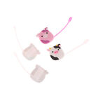 4Pcs Cute Cartoon Cow Silicone Straw Tips Covers Cap Drinking Straw Tip Lids