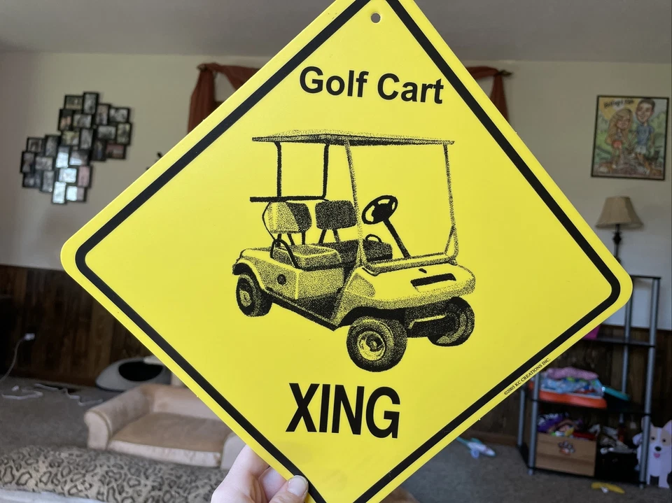 Golf Cart Crossing Sign: ' XING'. NEW!! KC creations Country Living Foto 1 de 1