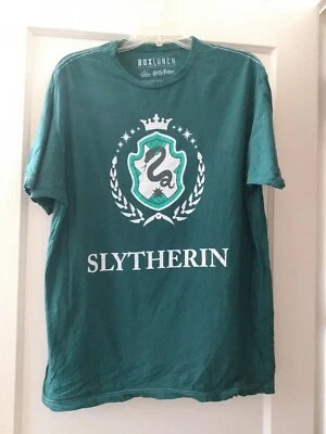 Camiseta masculina L verde Harry Potter lancheira manga curta Sonserina - Imagem 1 de 4