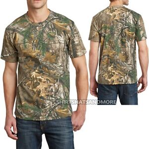 Russell Mens Camo T-Shirt Realtree Xtra Cotton Hunting S-XL 2X 3X NEW CAMOFLAUGE