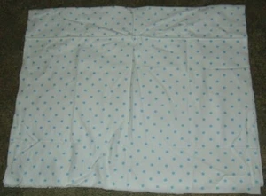 Fabric Piece White Blue Polka Dots Flannel - Picture 1 of 2