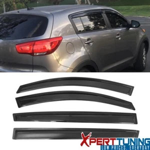 Fits 11-16 Kia Sportage Acrylic Window Visors Rain Guard Wind Deflector 4PCS - Picture 1 of 5