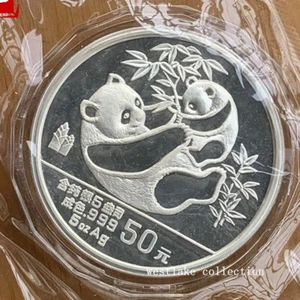 1989 China 50YUAN Panda Coin China 1989 Panda Silver Coin 5oz - Picture 1 of 2