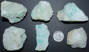 6 Chunks of Rough Madagascar Chrysocolla /16.4 oz (464.93 gr) / 2291 - Imagen 1 de 24