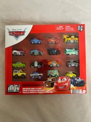 Disney Pixar Cars Mini Racers Hot Rod Matter, Todd Metal pacote com 15 NOVO - Imagem 1 de 4