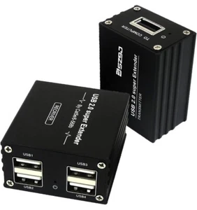 USB 2.0 Network Cable Extender 4-Hub Over Ethernet Rj45 Cat5e/6/7 Up To 196ft - Picture 1 of 7