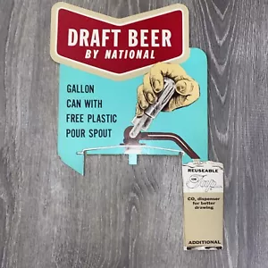Vtg 1960's National Draft Bohemian Gallon Beer Can Topper Display Sign Baltimore - Picture 1 of 9
