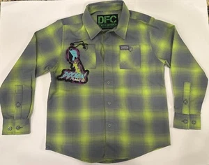 Dixxon Flannel Company Youth Size Small The Slice Green And Grey Flannel Shirt - Picture 1 of 7