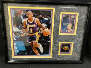 1990 ANTHONY PEELER SIGNED FRAMED PHOTO++ LOS ANGELES LAKERS NBA 13X17 - Picture 1 of 6