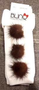New Girls Bling Collection White Knee Socks Size 2 European 22-24 US 6.5-8 - Picture 1 of 3