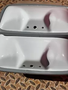 2 VELVAC 704032 Wide Angle Flat Mirrors White - Picture 1 of 5