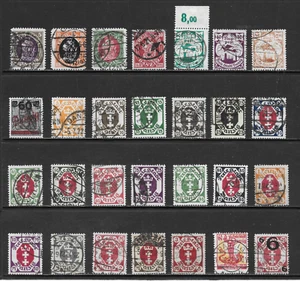 DANZIG VARIOUS USED POSTAGE/SEMI-POSTAL/AIRMAIL ISSUES 1921 - 1922 - Picture 1 of 2