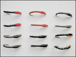 Epoxy Buzzers, Trout Flies, 12 Pack 6 Mixed Colours, Size 14/16, For Fly Fishing - Picture 1 of 7