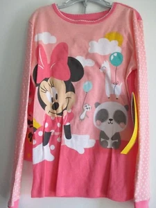 DISNEY - Minnie Mouse Long-Sleeve Pajamas /PJs with Pants, Girls Size: 10 - NWT - Picture 1 of 4