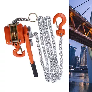 Portable G80 3/4Ton Mini Lever Chain Hoist Ratchet Type Highly Come Along Puller - Picture 1 of 16