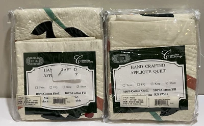 Одеяло наволочка набор из 2 райских птиц аппликация крем PDK страны  - Изображение 1 из 4