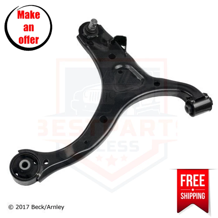 Brazos de control delanteros Beck Arnley 102-6847 lado derecho inferior para 11-13 Kia Sorento Foto 1 de 4