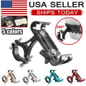 360° Aluminum Bike Motorcycle Stand Handlebar Mount Bicycle Cell Phone Holder