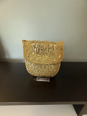 Ручной работы La Regale LTD золотой блестки и бисер вечерняя сумка винтажный - Изображение 1 из 4