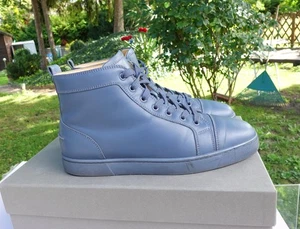 CHRISTIAN LOUBOUTIN SHOES 42 shoe sneaker sneakers high top blue leather - Bild 1 von 17