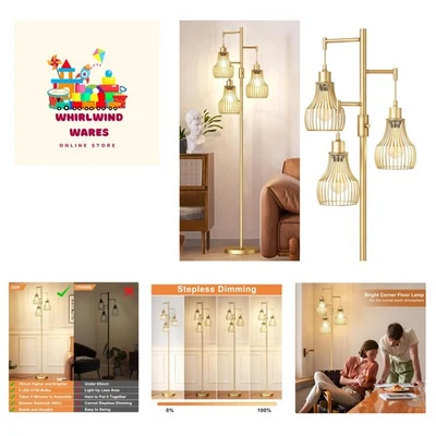 Dimmable Gold Floor Lamps for Living Room, 70" Farmhouse Tree Standing Tall L... - Image 1 of 4