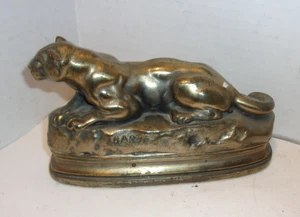Vintage Barye Löwin Panther Berglöwe Skulptur Guss Statue - Bild 1 von 11