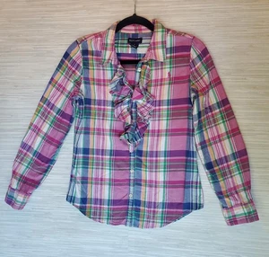 Ralph Lauren Franela Rosa a Cuadros Volantes Niños Talla 16 Se Ajusta a Adultos Talla XS - Imagen 1 de 4