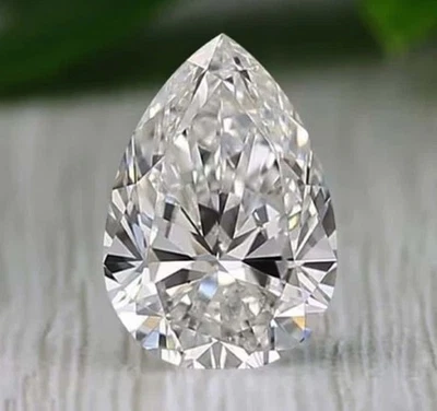 3.00 Ct Pear Shape CVD Diamond 12x8mm VVS1 Clarity Certified Loose Gemstone 5DNW - Image 1 of 4