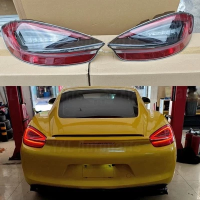 Smoke Black LED Tail Lights For Porsche 981 Boxster/Cayman/Spider/GT4 2013-2016 - Image 1 of 4