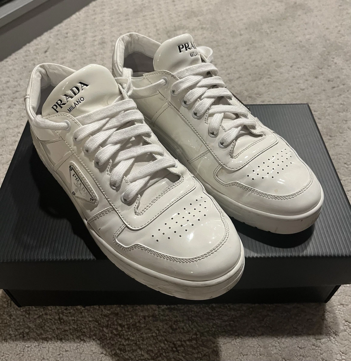 white prada sneakers products for sale | eBay