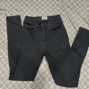 Acne Studios 26/32 High Rise Slim Jeans Skiny Black Stretch Jeans EU 26/32 - Picture 1 of 8