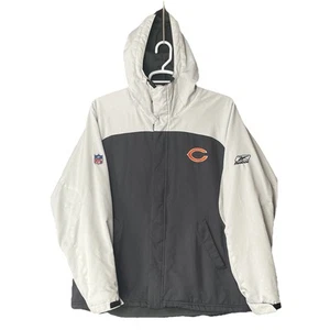 Reebok Chicago Bears Jacket Men's Size Large NFL Hooded Fleece Lined Full Zip - Picture 1 of 5