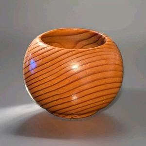 Vintage Wooden Handturned Planter Pot/bowl 4" x 4" x 3" - Picture 1 of 3