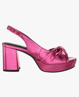 Sandalias de vestir Kenneth Cole Reaction Rylee plataforma en rosa intenso metálico talla 7M Foto 1 de 4