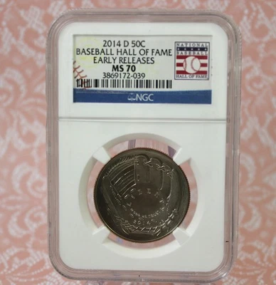 2014 D 50C Baseball Hall of Fame Early Releases MS 70 NGC in Slab Coin - Image 1 of 4