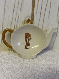 Vintage Holly Hobbie 1980 Country Living Teekanne Teebeutel LÖFFELHALTER - Bild 1 von 2