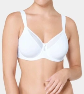 REGGISENO FERRETTO DONNA TRIUMPH TRUE SHAPE SENSATION MINIMIZER W01 BIANCO NERO - Picture 1 of 10