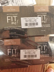 QTY 4 BOX MAYBELLINE FIT ME 40 DARK/PROFOND LOOSE POWER - Foto 1 di 5