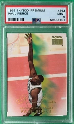 1998-99 Skybox Premium #263 Paul Pierce Boston Celtics RC Rookie PSA 9 (MINT) - Image 1 of 2
