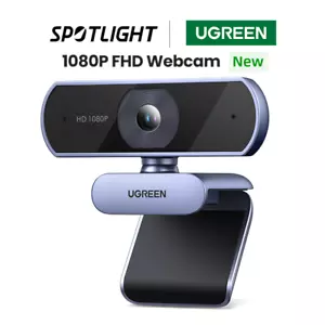 UGREEN USB Webcam 1080P HD 2K Dual Mikrofone für Laptop PC Youtube Zoom Video - Bild 1 von 6