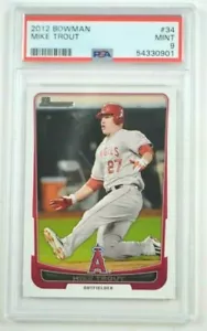 MIKE TROUT 2012 Bowman # 34 2nd Year MINT PSA 9 - Picture 1 of 3