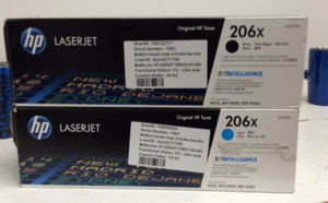 HP 206X High Yield Black Original LaserJet Toner Cartridge Black & cyan - Picture 1 of 2